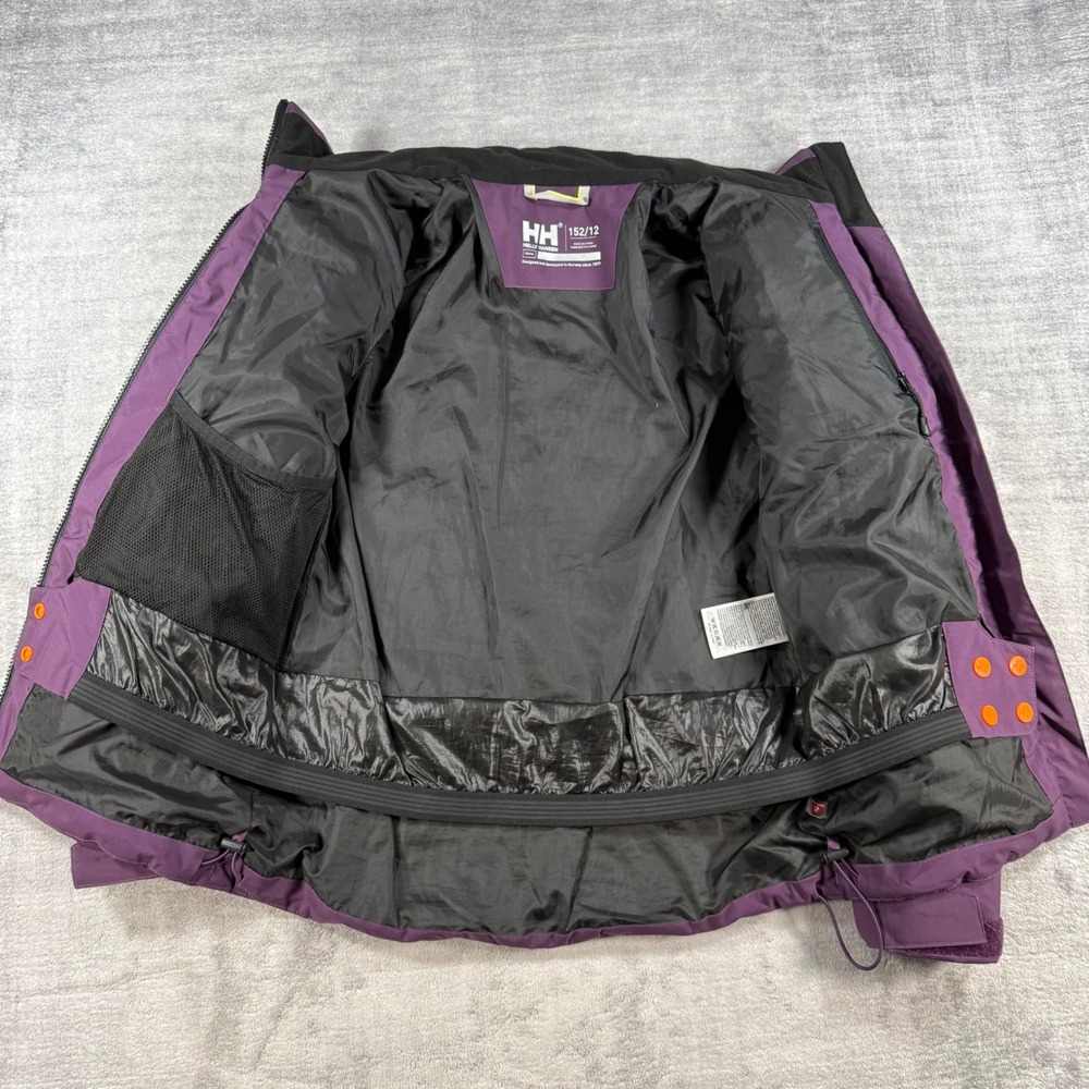 Helly Hansen Jacket Womens Youth 12 Purple RECCO Insulated Puffer Winter Coat - Picture 6 of 12